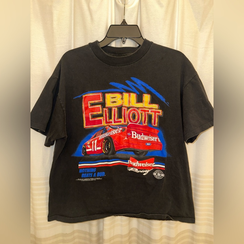 RARE Vintage Single-Stitch Bill Elliot NASCAR shirt size L